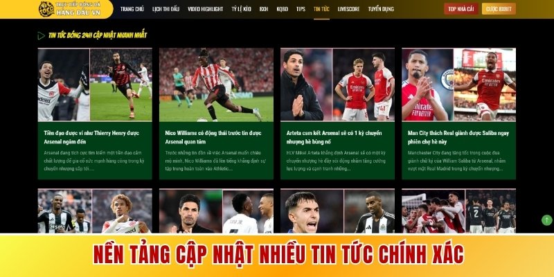 Nền tảng cập nhật nhiều tin tức chính xác